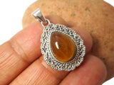 Tigers Eye Pendant – Sterling Silver Vintage Boho Style • Gemstone Jewelry • Chakra Gift