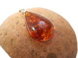 Natural Amber Pendant Handcrafted Sterling Silver Boho Necklace • Unique Artisan Gemstone Jewelry