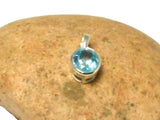 Blue Topaz Oval Shaped Sterling Silver Gemstone Pendant 925