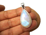 Fiery Teardrop Grade 'A' MOONSTONE Sterling Silver 925 Gemstone Pendant