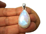 Fiery Teardrop Grade 'A' MOONSTONE Sterling Silver 925 Gemstone Pendant