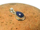 Small Teardrop Blue LAPIS LAZULI Sterling Silver 925 Gemstone Pendant