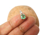 Small Round Green KYANITE Sterling Silver 925 Gemstone Pendant