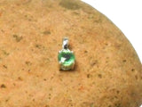 Small Round Green KYANITE Sterling Silver 925 Gemstone Pendant