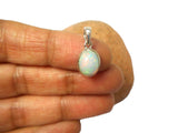 Small Oval White OPAL Sterling Silver 925 Gemstone Pendant
