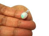 Small Oval White OPAL Sterling Silver 925 Gemstone Pendant