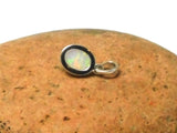 Small Oval White OPAL Sterling Silver 925 Gemstone Pendant