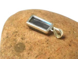 Rectangular LABRADORITE  Sterling Silver 925 Oval Gemstone Pendant