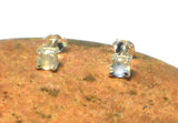 Small Round MOONSTONE Sterling Silver Stud Earrings 925 - 4 mm
