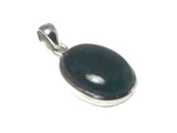 Green Oval Aventurine Sterling Silver 925 Gemstone Pendant