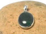 Green Oval Aventurine Sterling Silver 925 Gemstone Pendant