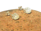 Oval MOONSTONE Sterling Silver Gemstone Stud Earrings 925
