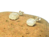 Oval MOONSTONE Sterling Silver Gemstone Stud Earrings 925