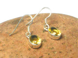 Golden Oval CITRINE Sterling Silver Gemstone Earrings 925