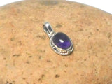 Small Amethyst Sterling Silver 925 Gemstone Pendant - (AMPT1306171)