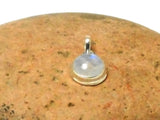 Small Round MOONSTONE Sterling Silver 925 Gemstone Pendant