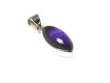 Marquise Shaped Purple AMETHYST Sterling Silver 925 Gemstone Pendant