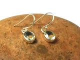 Oval Green AMETHYST (Prasiolite) Sterling Silver Earrings 925 