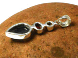 Garnet with Rutile Quartz Sterling Silver 925 Gemstone Pendant