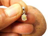 Small Oval White OPAL Sterling Silver 925 Gemstone Pendant