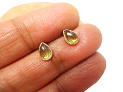 Small Green PERIDOT Sterling Silver 925 Gemstone Stud Earrings