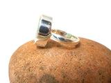 Adjustable Emerald Ring: Sterling Silver Boho Statement Jewellery