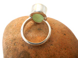 Adjustable Emerald Ring: Sterling Silver Boho Statement Jewellery