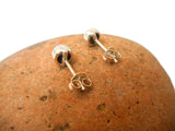 Blue Arizona TURQUOISE Gemstone Stud Earrings: Bohemian Sterling Silver Jewellery
