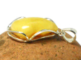 Large Butterscotch AMBER Sterling Silver Gemstone Pendant