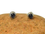 Purple AMETHYST Round Sterling Silver Gemstone Stud Earrings 925 - 5 mm