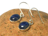 Oval Blue SODALITE Sterling Silver 925 Gemstone Drop Dangle Earrings