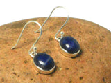 Oval Blue SODALITE Sterling Silver 925 Gemstone Drop Dangle Earrings