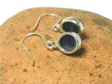 Oval Blue SODALITE Sterling Silver 925 Gemstone Drop Dangle Earrings