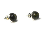 LABRADORITE Round Shaped Sterling Silver Stud Earrings - 8 mm