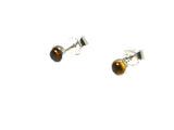 Round CITRINE Sterling Silver Stus Earrings 925 - 4 mm