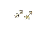 Round CITRINE Sterling Silver Stus Earrings 925 - 4 mm