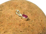 Small Teardrop Pink RUBY Sterling Silver 925 Gemstone Pendant