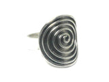 Handmade Adjustable 925 Sterling Silver Spiral Ring - Size S - UK Hallmarked - (SSR2303186)
