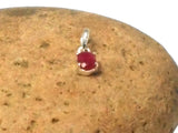 Small Oval Pink RUBY Sterling Silver 925 Gemstone Pendant