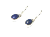 Blue Oval LAPIS LAZULI Sterling Silver Gemstone Earrings 925