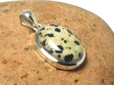 Oval Dalmation Jasper Sterling Silver 925 Pendant