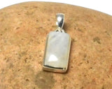 Rectangular MOONSTONE Sterling Silver 925 Gemstone Pendant