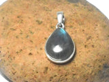 Fiery Teardrop Shaped LABRADORITE Sterling Silver 925 Gemstone Pendant