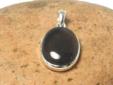 Brown Oval Smoky QUARTZ Sterling Silver 925 Gemstone Pendant