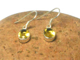 Golden Oval CITRINE Sterling Silver Gemstone Earrings 925