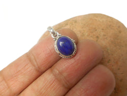 Small Oval Blue Lapis Lazuli Sterling Silver 925 Gemstone Pendant