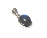 Small Oval Labradorite Sterling Silver 925 Gemstone Pendant