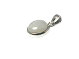 Small Oval MOONSTONE Sterling Silver 925 Gemstone Pendant