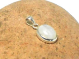 Small Oval MOONSTONE Sterling Silver 925 Gemstone Pendant