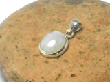 Small Oval MOONSTONE Sterling Silver 925 Gemstone Pendant